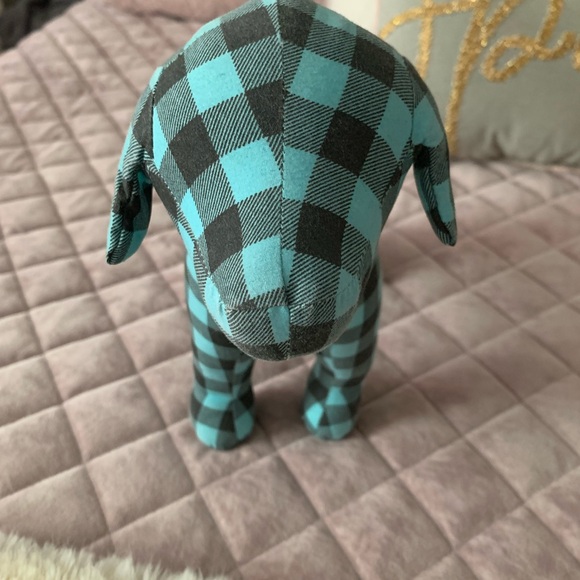 VS PINK NWT Large Blue Turquoise Plaid Dog - Picture 5 of 5